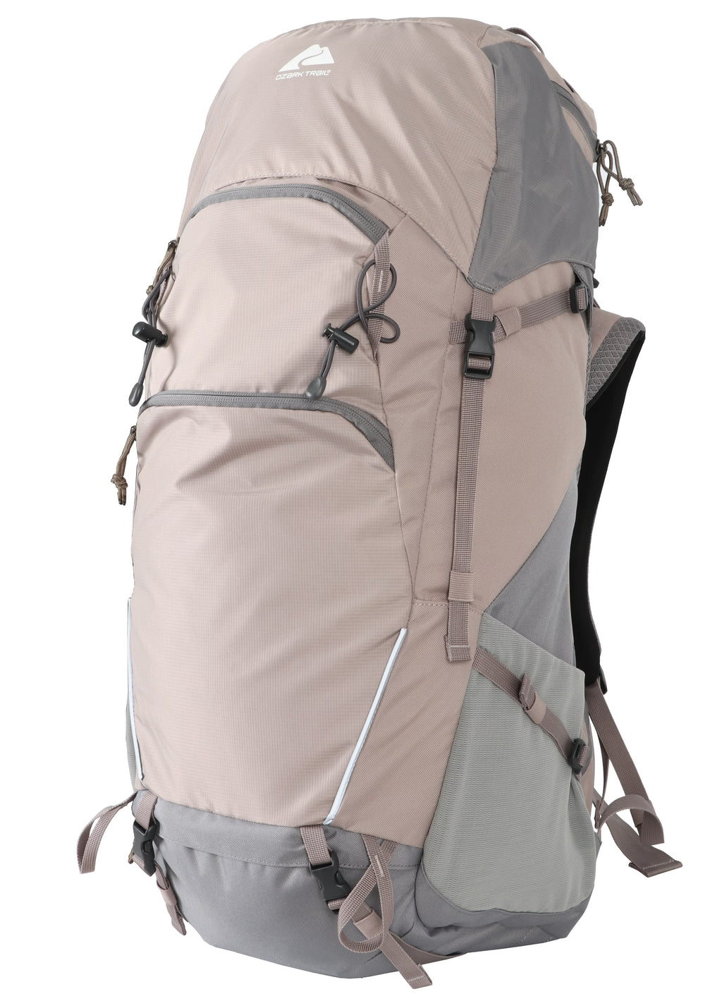 Tan 50 Liter Backpack with Adjustable Compression Straps B71889