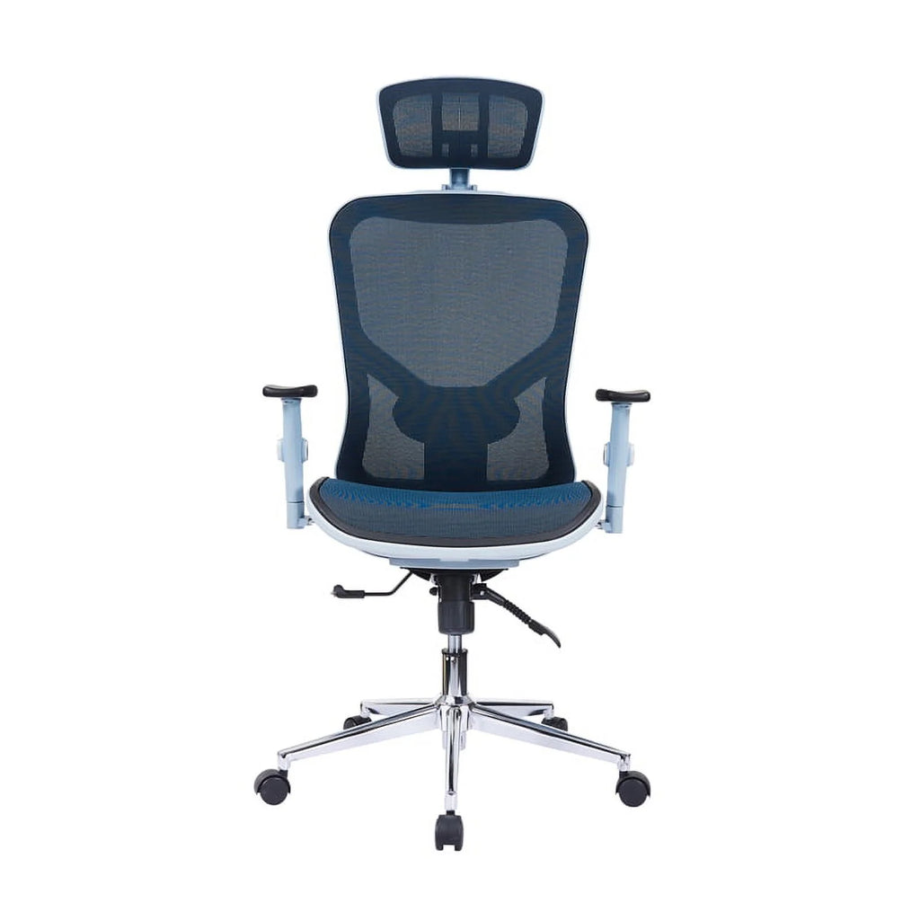 Blue Fabric Mesh Office Chair with Arms M387730