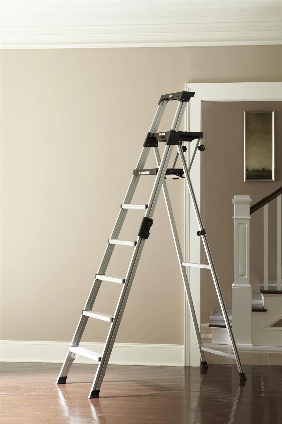 8 Ft. Aluminum Folding Step Ladder 300 Lb. K700