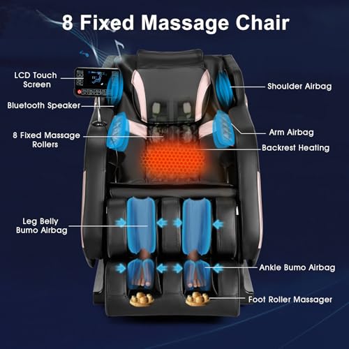 Full Body Zero Gravity Shiatsu Massage Recliner with Heat and Airbags X376405