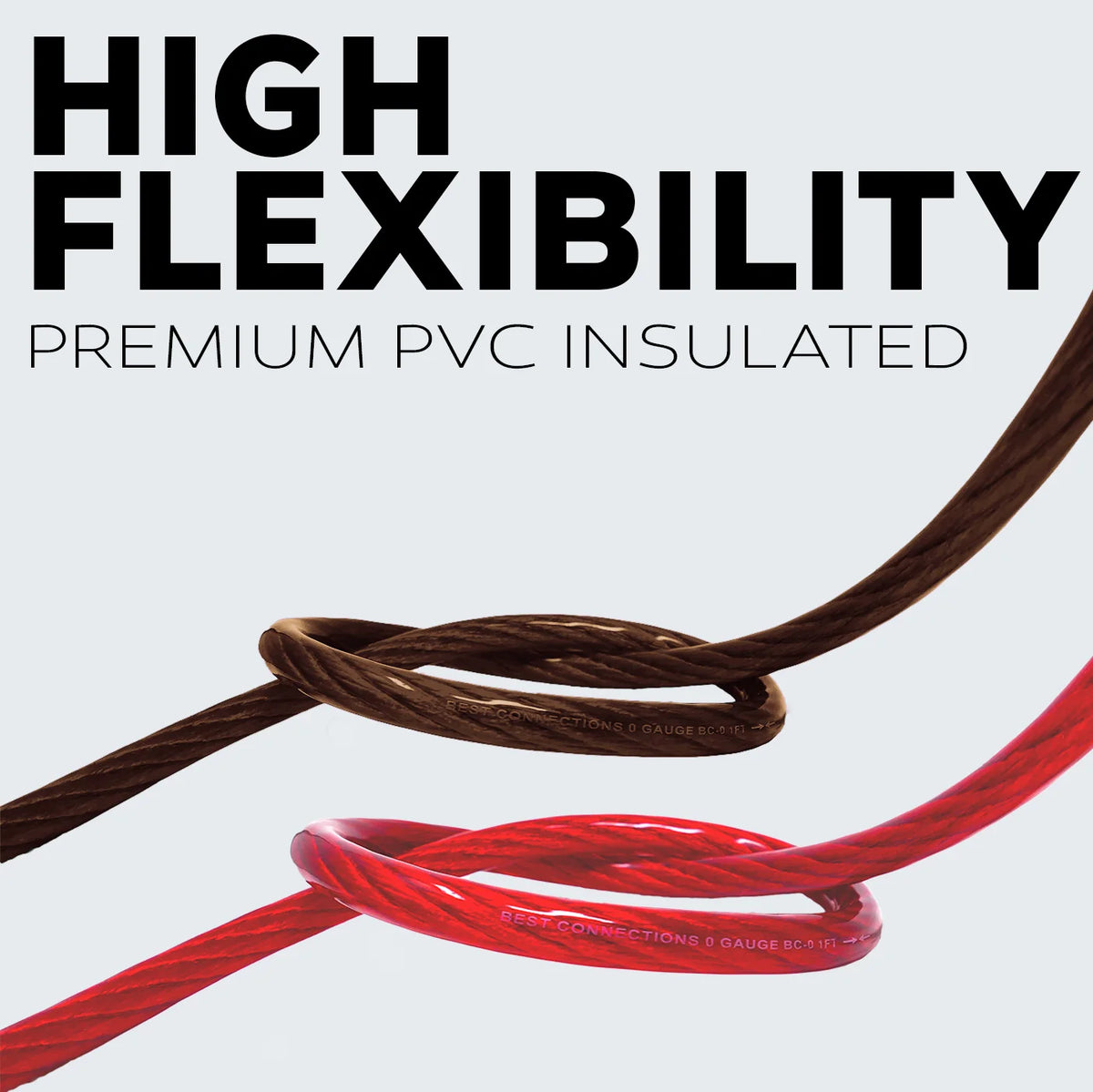 1/0Ga 25ft Black/Red Translucent Car Power/Ground Wire 50ft K619178