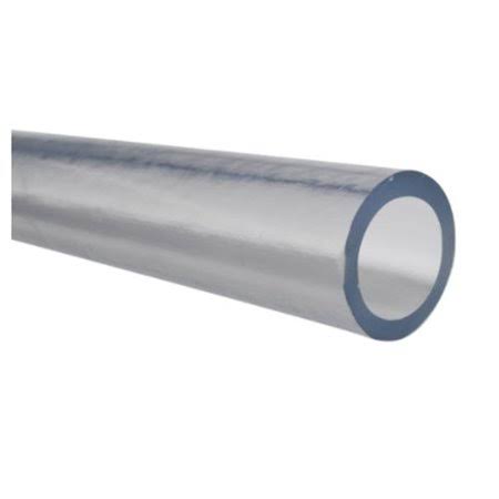 PVC Clear Plastic Tubing, Inner Diameter 3/4 inch, Outer Diameter 1-1/2 inch, Length 5 ft O71207