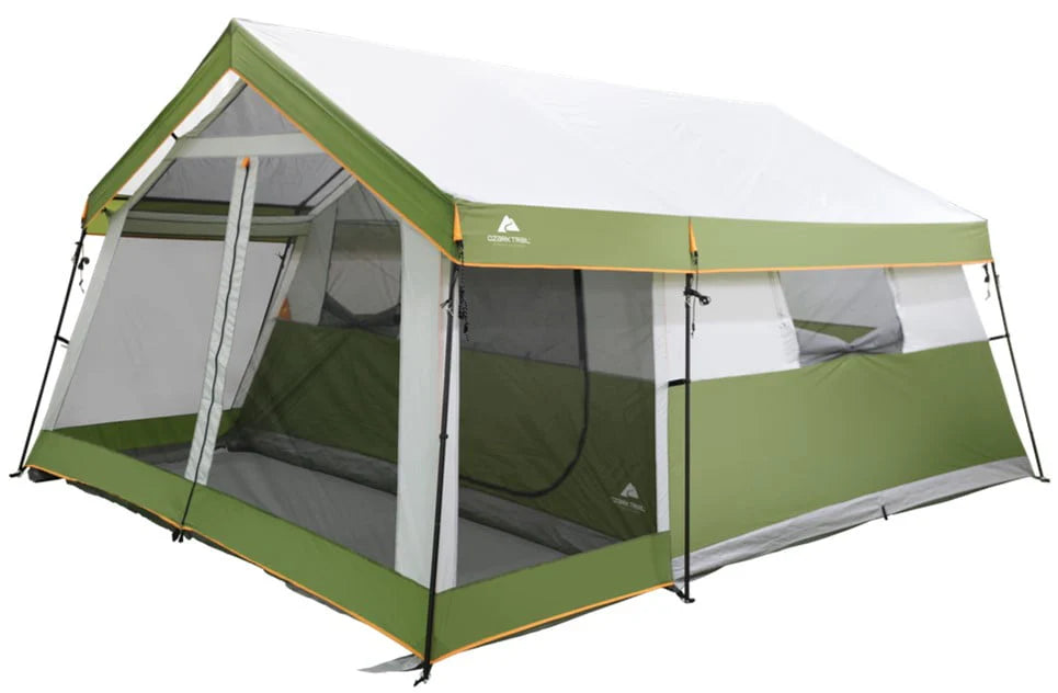 8-Person Cabin Tent with Screen Porch, Green Q71794