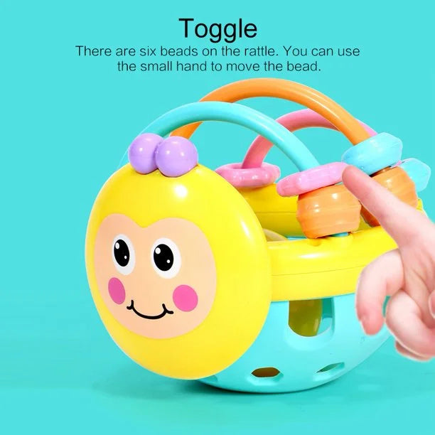 Rattle Ball Sensory Teether Toy Silicone Non-Toxic BPA Free Baby Educational Toy Y664872