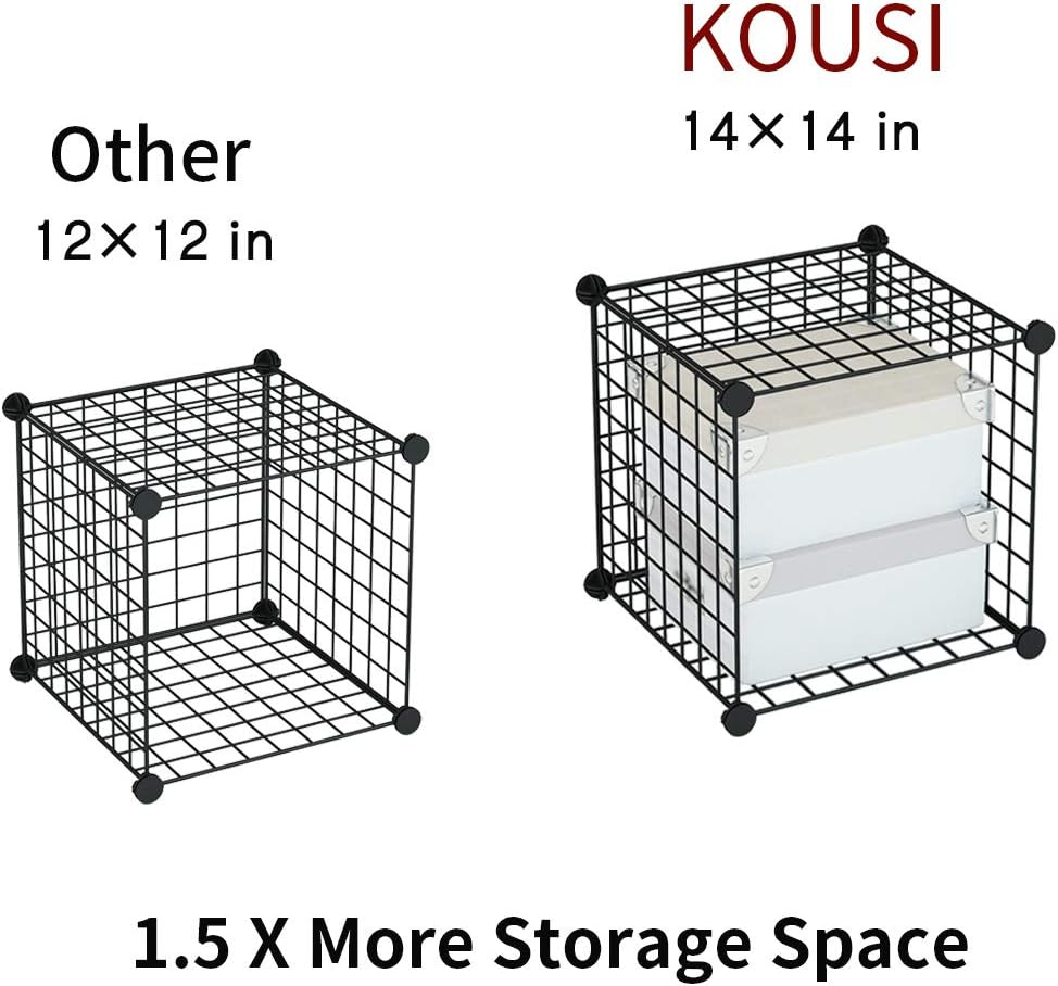 14x14 Wire Cube Storage 25-Cube Modular Shelving Unit E3672