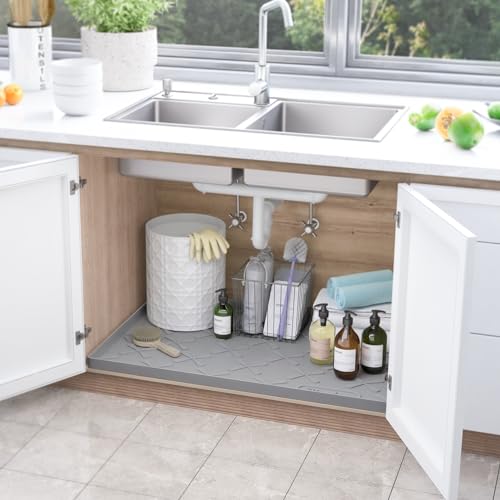 25" x 22" Silicone Cabinet Liner with Raised Edge Q405