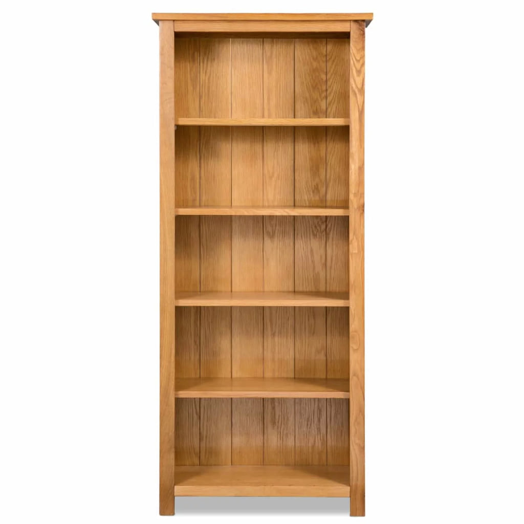 5-Tier Solid Oak Wood Bookcase R137540