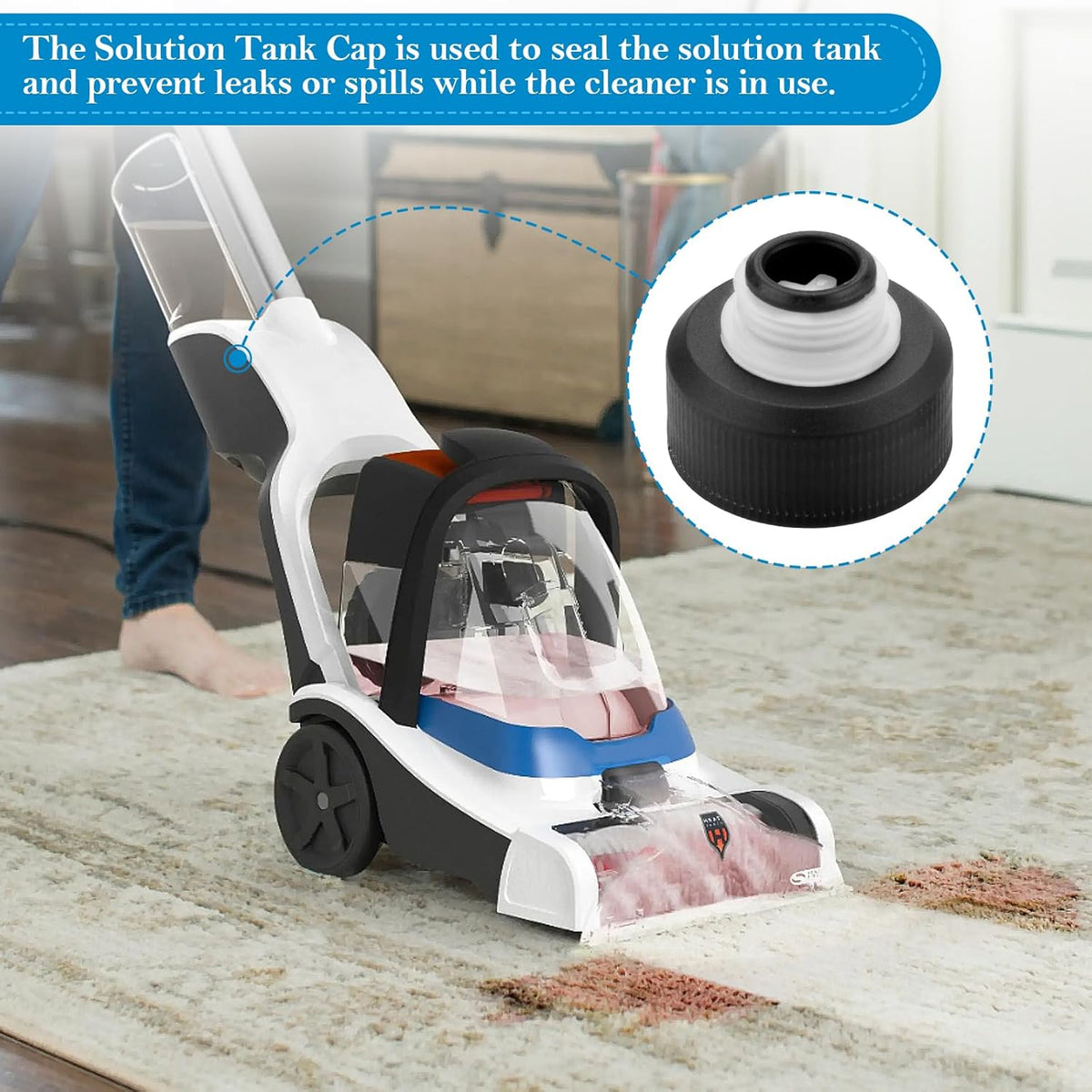 Solution Tank Cap for Hoover Carpet Cleaner D516305