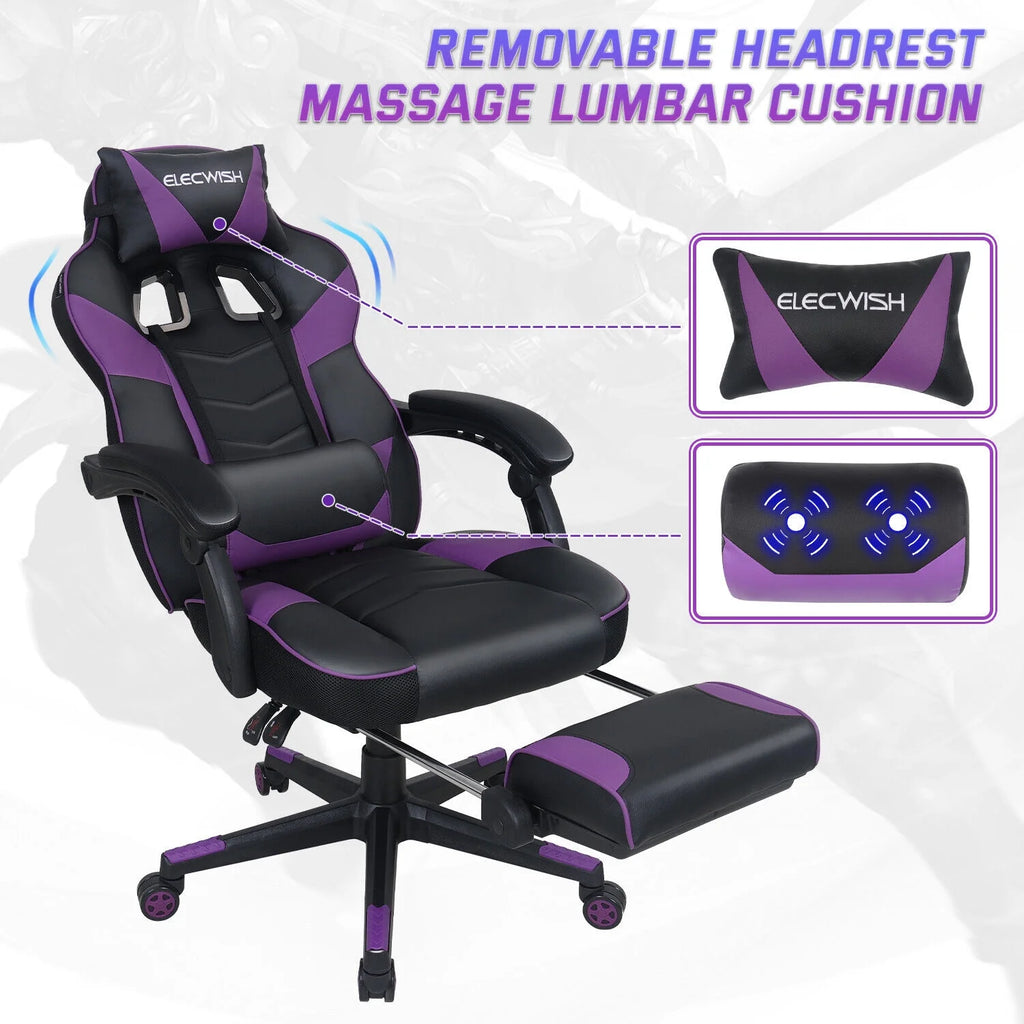 Purple Massage Gaming Chair C569