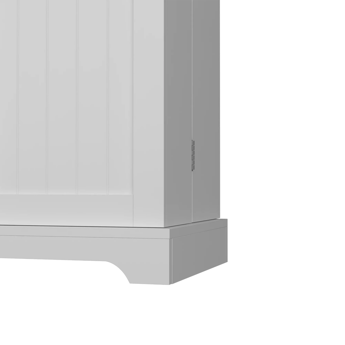 White Tall Kitchen Pantry Storage Cabinet with Doors and Shelves D406