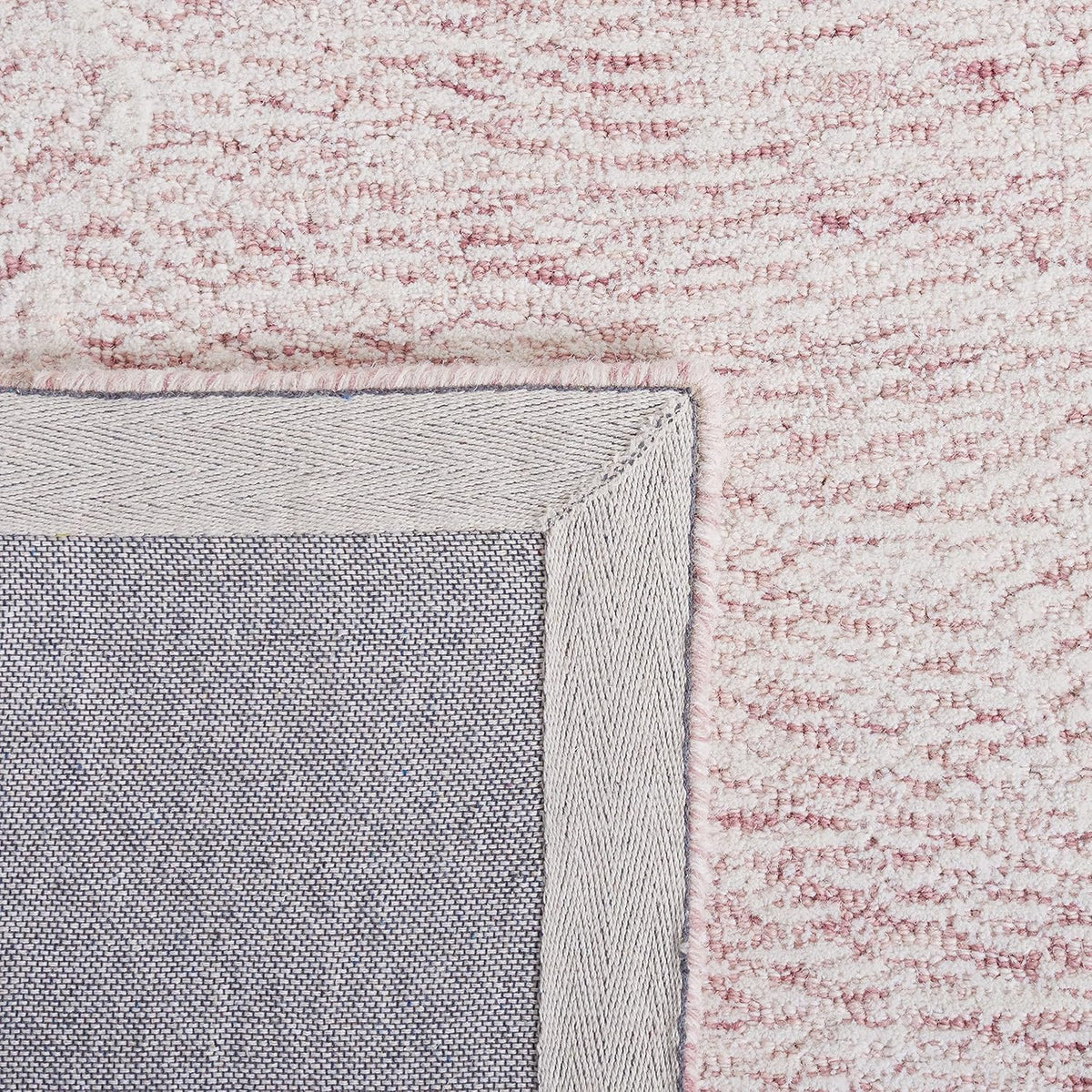 10' x 14' Pink & Ivory Handmade Wool Area Rug D592964