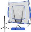 7 x 7 Feet Baseball Softball Practice Net with Strike Zone Target Tee and Carry Bag D114