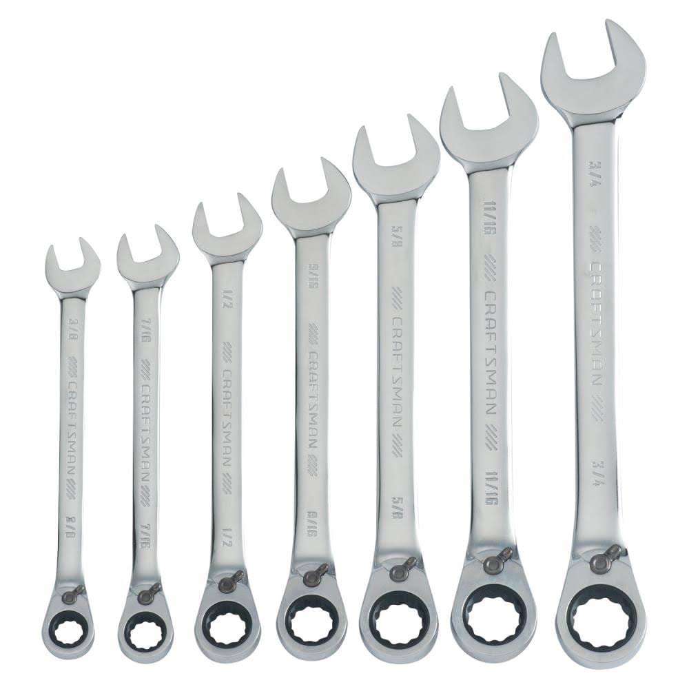 7 PC SAE Reversible Ratcheting Wrench Set G982229