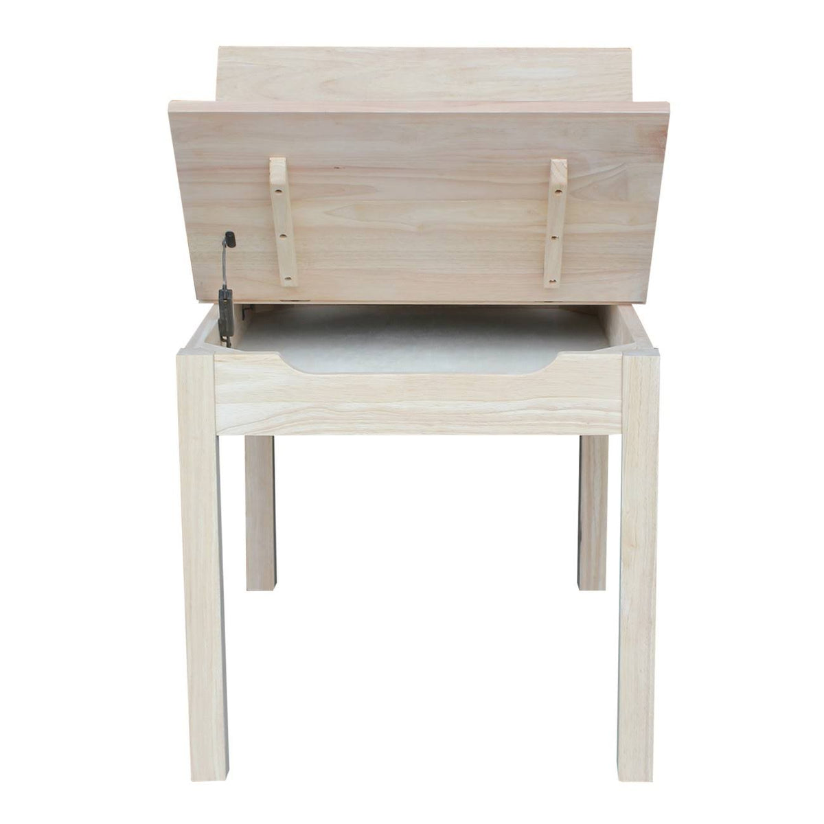 Unfinished Kids' Storage Table with Lift Top I112