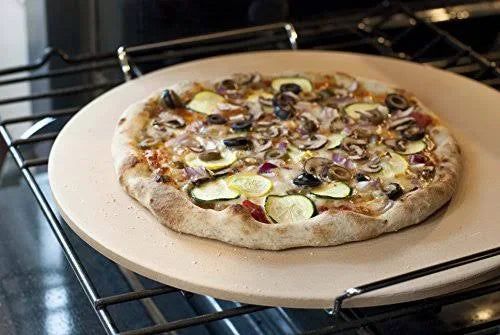 Round Pizza Stone with Wire Frame X34449