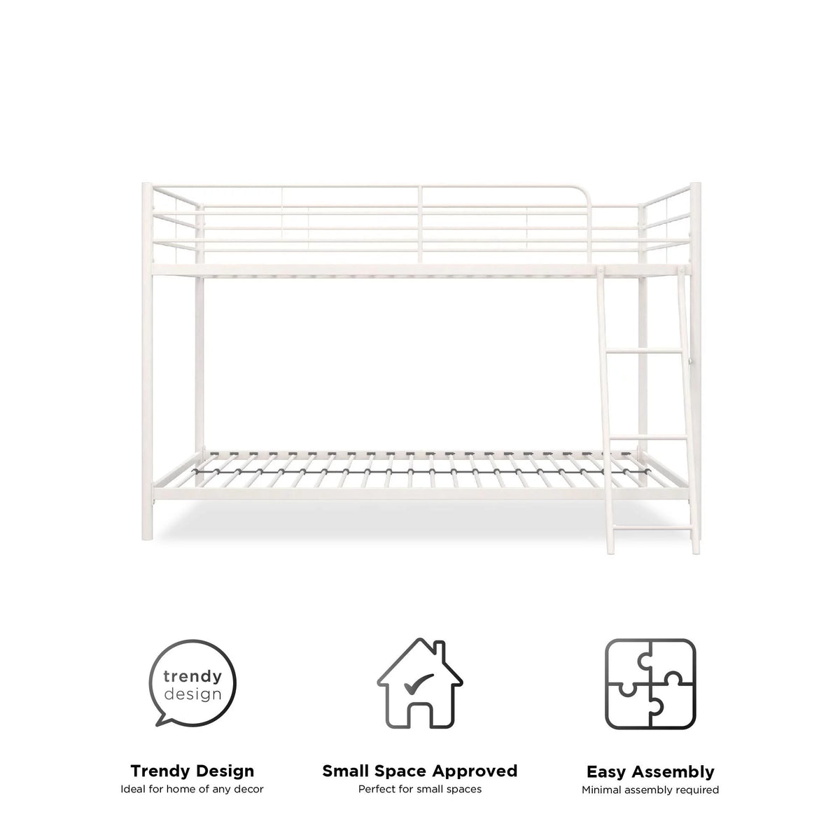 Black Twin-over-Twin Bunk Bed F930