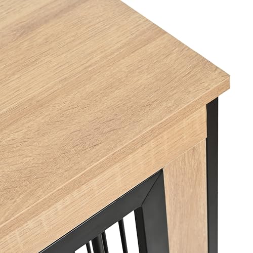 XL Double Large Wooden Dog Crate Furniture with Tray & Partition K1417