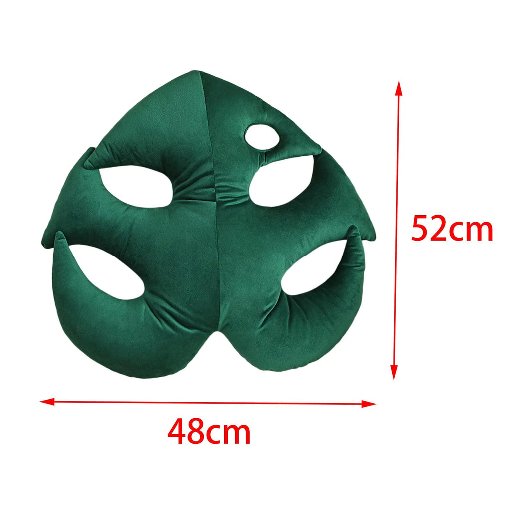 Green Plant Leaf Shaped Throw Pillow D95934