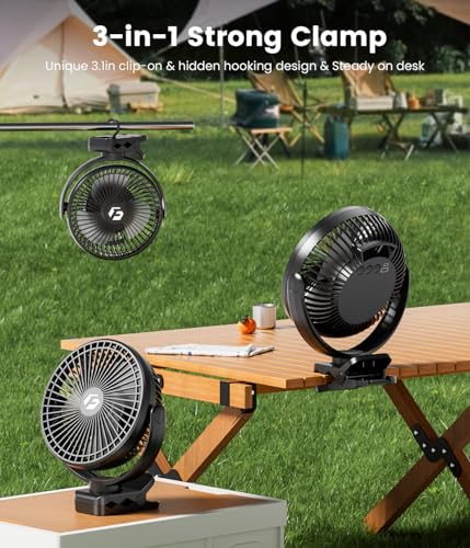 24000mAh 8-inch Portable Rechargeable Clip on Fan O2362