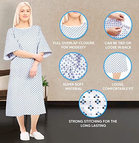 2 Pack Cotton Blend Patient Gown S4647