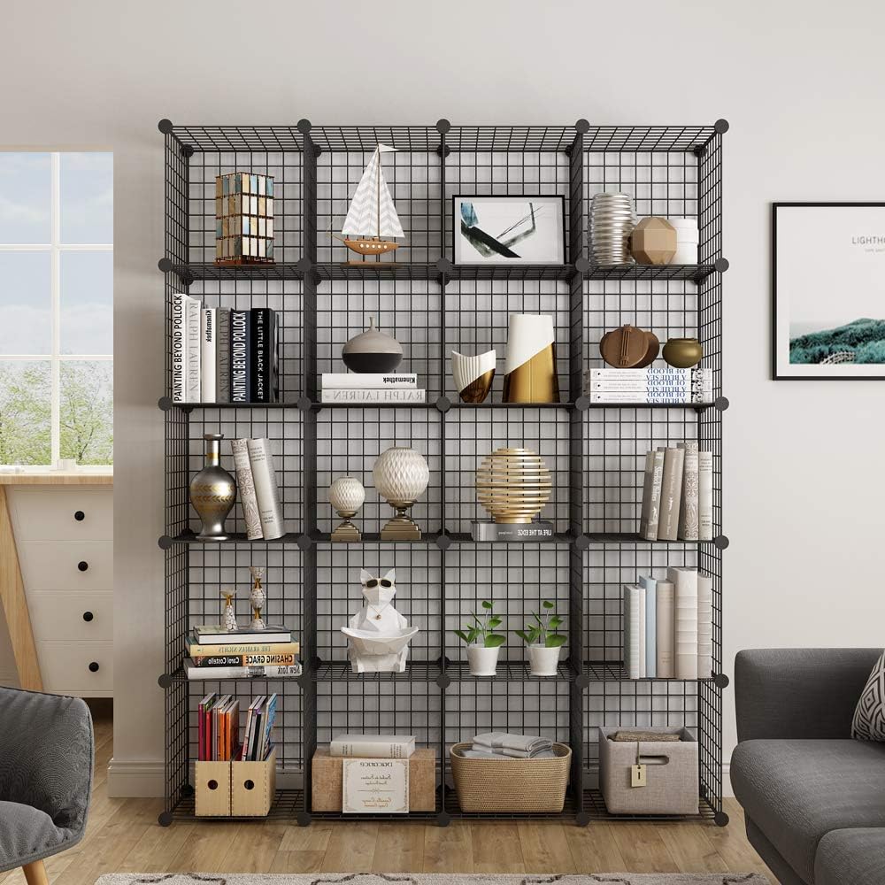 14x14 Wire Cube Storage 25-Cube Modular Shelving Unit E3672