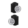 Matte Black Passage and Privacy Lock Knob H8960