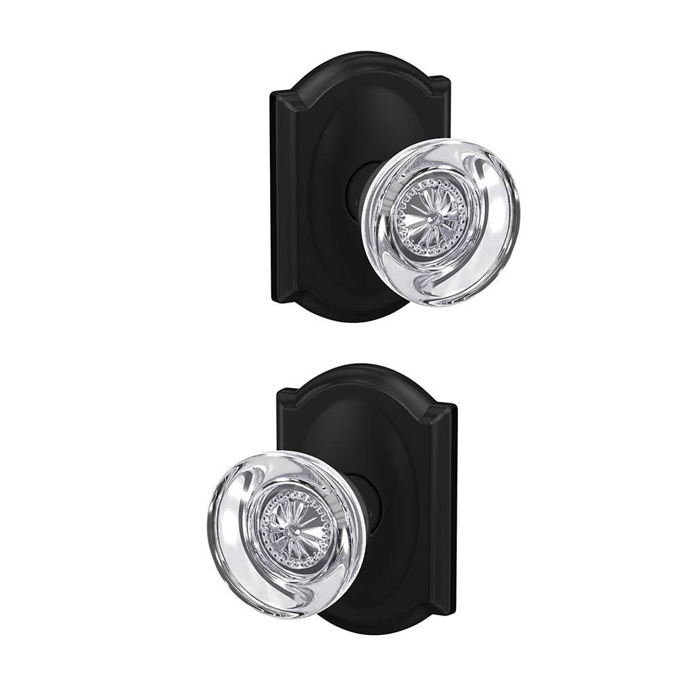 Matte Black Passage and Privacy Lock Knob H8960