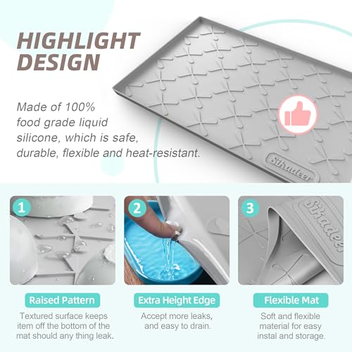 25" x 22" Silicone Cabinet Liner with Raised Edge Q405