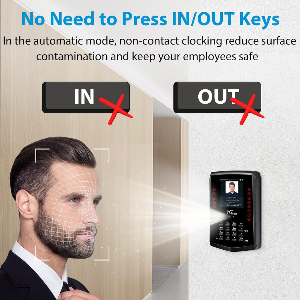 Face Recognition Time Card Machine with App A285925