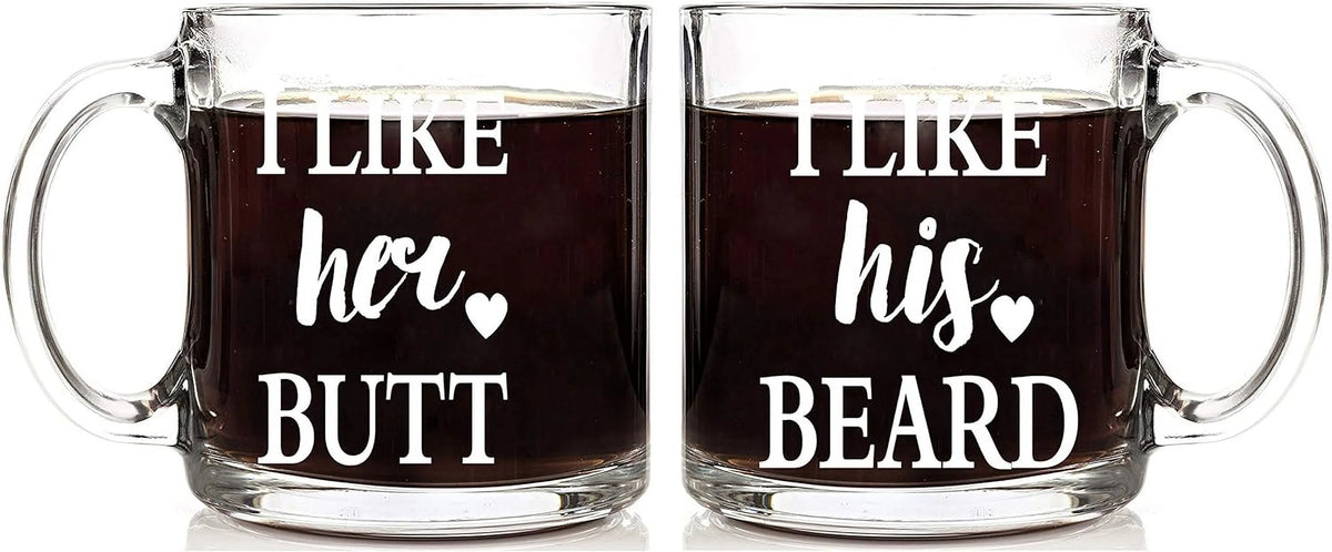 13 oz Glass Coffee Mug Set F151287
