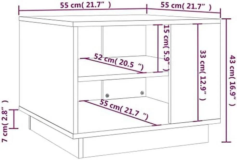 Brown Oak Engineered Wood Coffee Table L247804