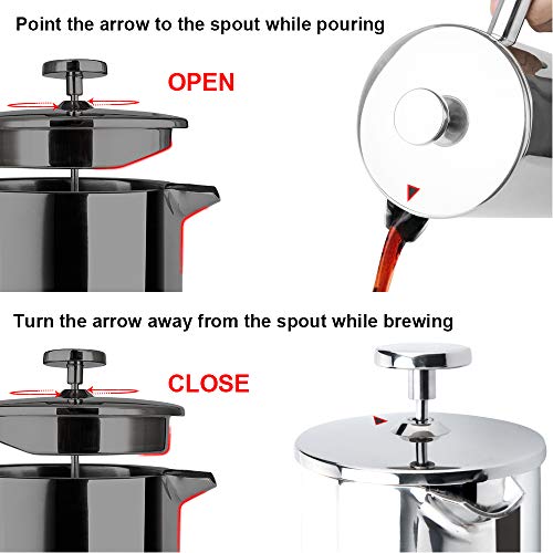 34oz Stainless Steel French Press Coffee Maker K93887