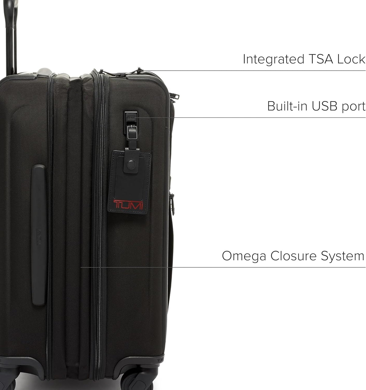 Black 4-Wheeled Carry-On Luggage I493298