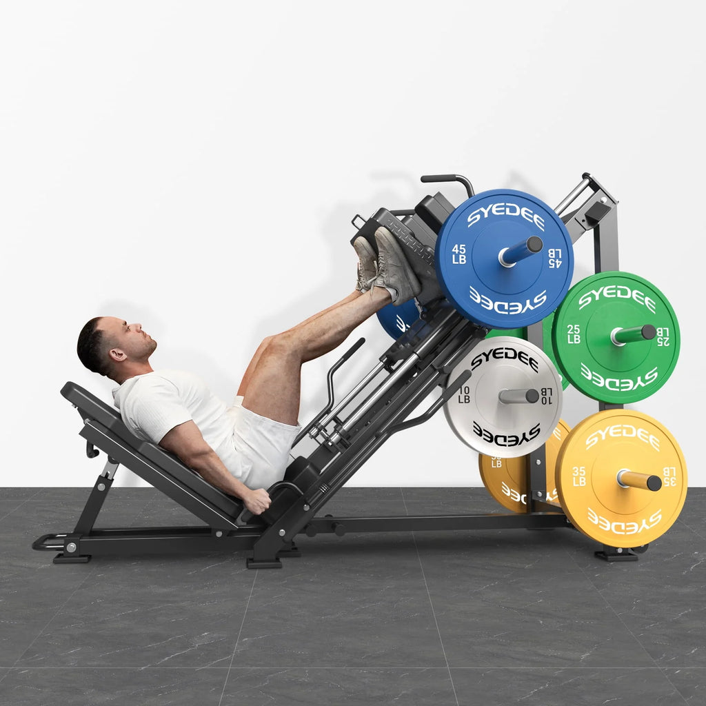 Leg Press Hack Squat Machine with Weight Storage D656