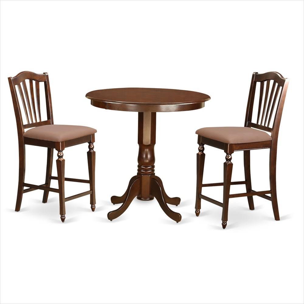 3 PC Dining Counter Height Set with Table and 2 Stools I80861