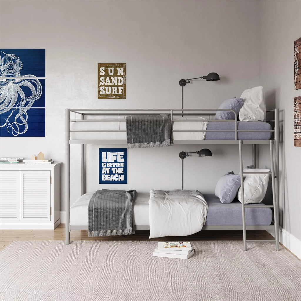 Black Twin-over-Twin Bunk Bed F930