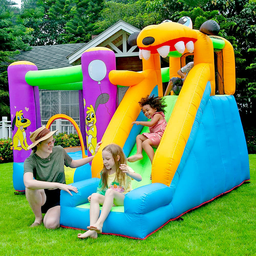 Inflatable Bounce House with Slide and Air Pump A6507