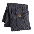Charcoal Wool Pocket Scarf W835743