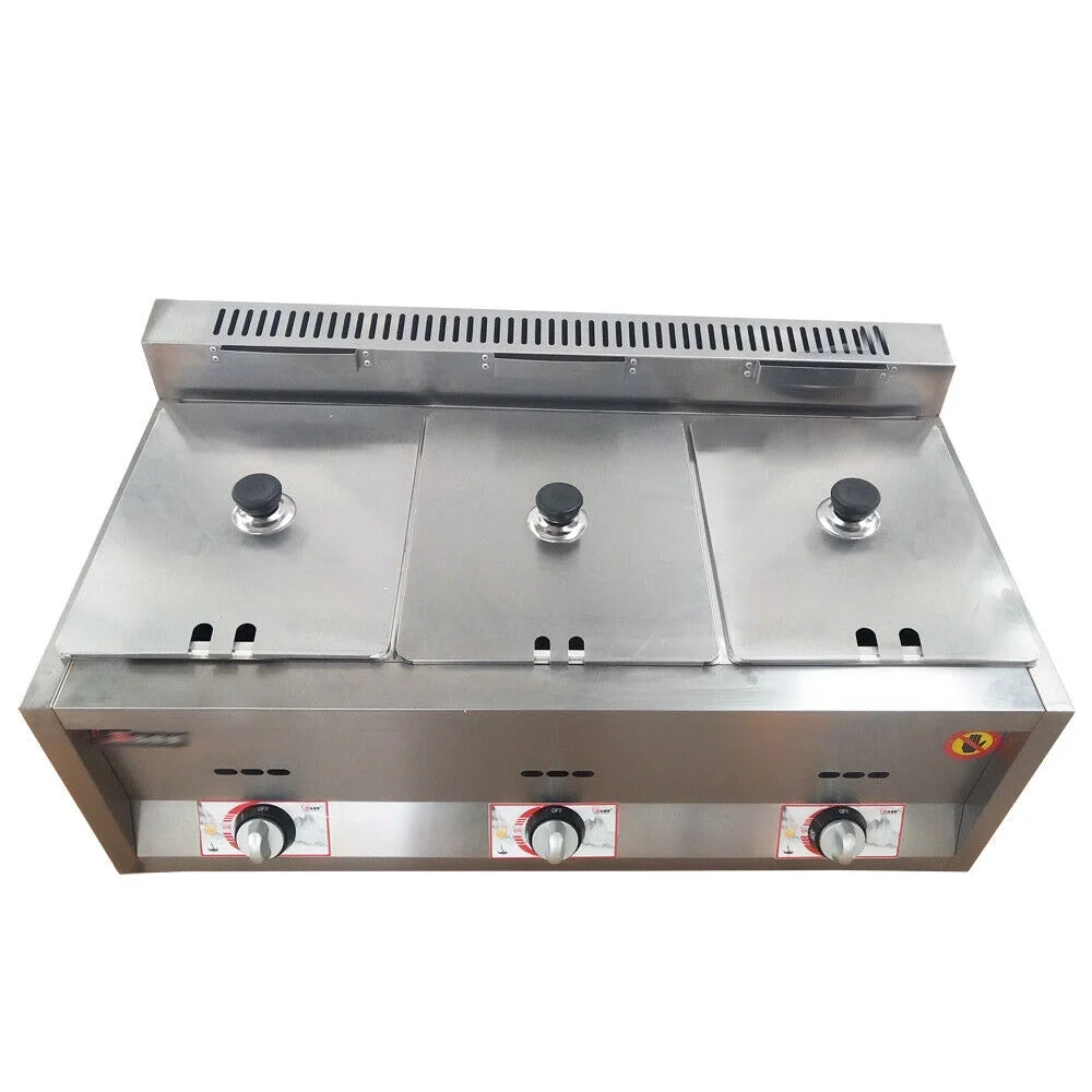 Stainless Steel Commercial Countertop Deep Gas Fryer 12/16L K295
