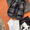 Black Velcro Sandals D37200