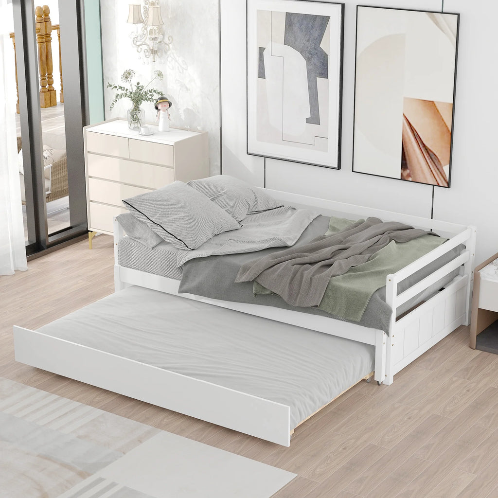 White Twin Daybed with Trundle Q740