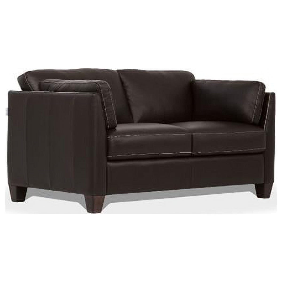 Chocolate Leather Loveseat Sofa H16646
