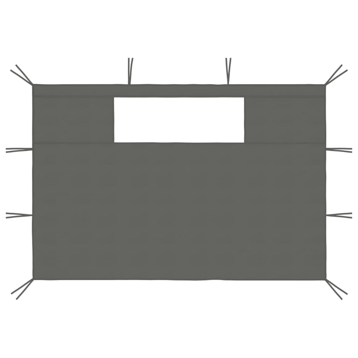 Anthracite Gazebo Sidewalls with Windows 2 pcs K451203