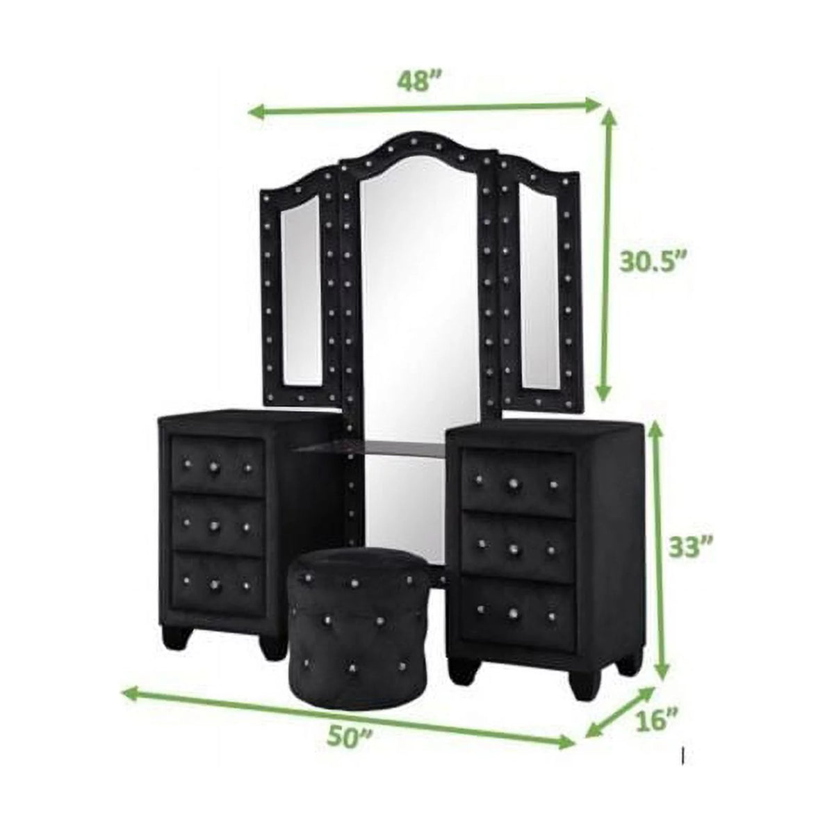 Black 5 Pc Wood Bedroom Set M40665