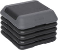 16"" x 16"" Adjustable Height Stepper Square Workout Platform with 4 Risers, Grey&Black V36272