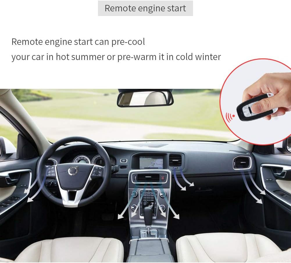 Car Alarm Remote Starter Keyless Entry Push Start DC12V T35514