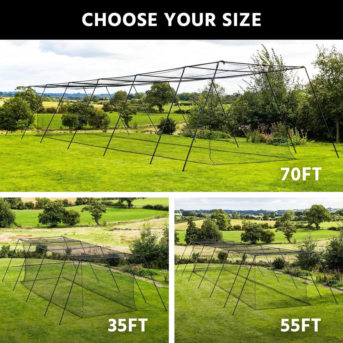 Baseball Batting Cage with Frame and Net W17449