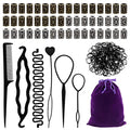 300Pcs Viking Rune Beads Hair Beard Beads Set including 5Pcs Black Pull Hairpin Quick Beader Hairpins and 200Pcs Black Rubber Bands with a Bag F55137