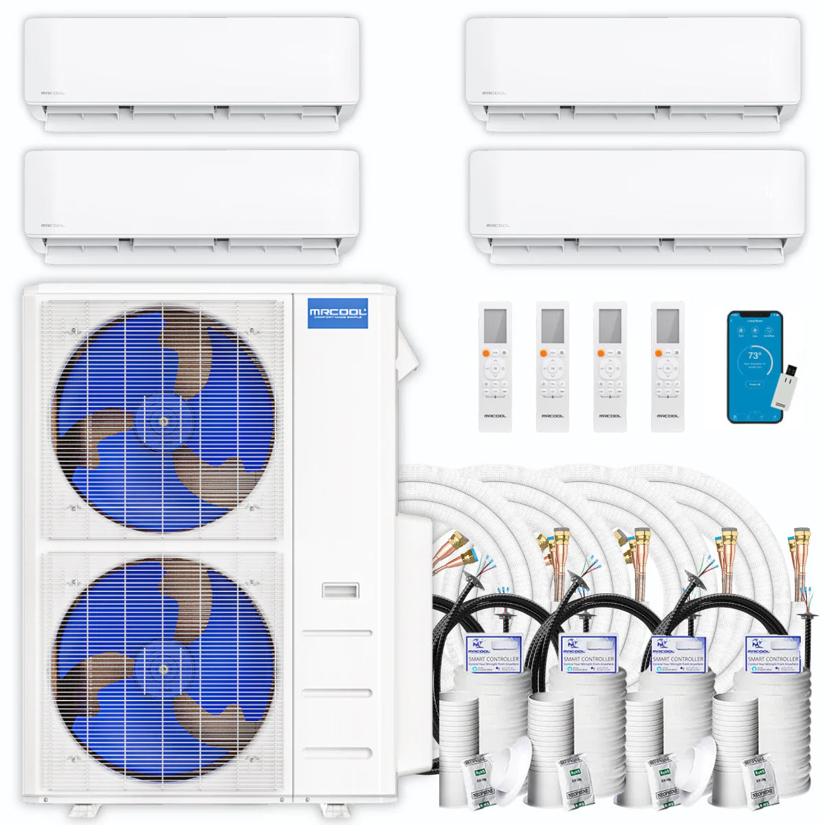 45,000 BTU 4 Zone Ductless Air Conditioner and Heat Pump D38739