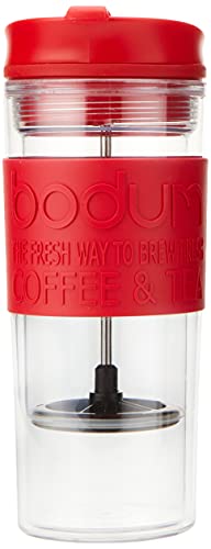 Black 15oz Vacuum Insulated Stainless Steel Travel Press E7351